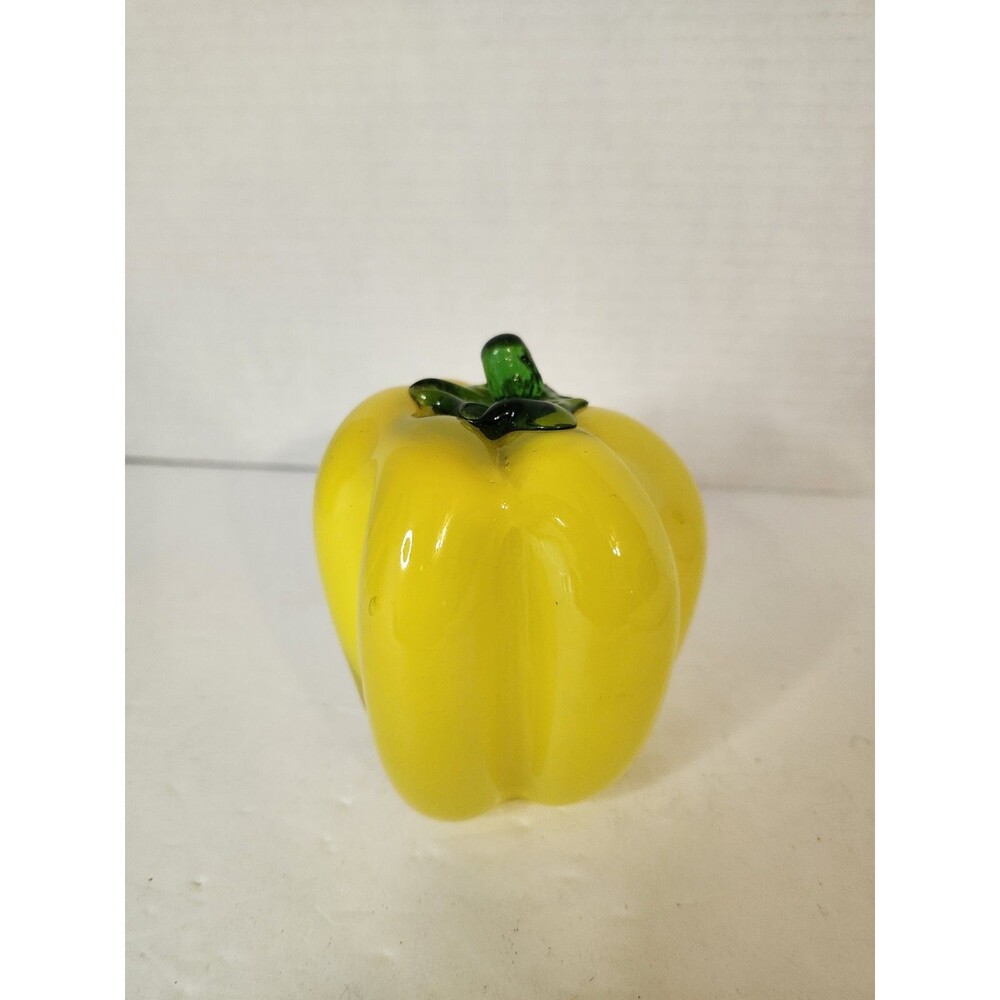 Hand Blown Glass Yellow Pepper Life Size Murano VTG
